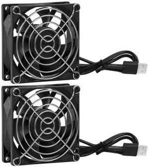 FOR 2pcs 80mm DC 5V USB Fan Perfect for Computer and Router Cooling with Bearings and Strong Airflow 80X80X25mm