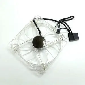 FOR Blue LED Light Light-emitting Fan 0.25a 12cm Chassis Cooling Fan Ultra-quiet Transparent Computer Case 3 Lines Plastic
