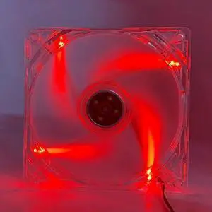 FOR 12cm 120mm LED Mute Case Fan A1225M12S 120X120X25 DC 12V 3-Pin LED Red Light Emitting Computer Fan