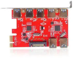 FOR Pci-Express 5-Port USB3.0 External +2 Port USB3.0 Desktop USB3.0 Expansion Card pcie usb 3.0 5+2