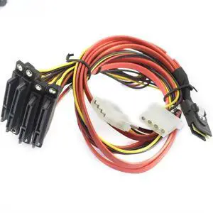 FOR MINI SAS SFF-8087 to 4 Ports SATA 22P female con tion cable For Server
