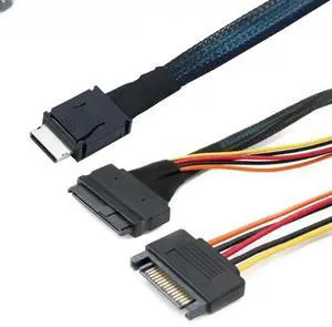 FOR Versatile PC Hardware Cable-PCIE SFF 8611 4I to U.2 SAS SFF 8639 Adapter with 15P SATA Server Cable