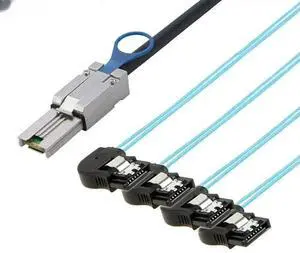FOR MINI SAS SFF-8088 to 4 Ports SATA 7P female con tion cable For Server