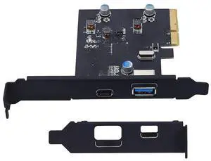 FOR PCI-E PCI Express to USB 3.1 Gen2 10Gbps Hub Type A and Type C 2-Port PCIe Expansion Adapter Card For 7/8/8.1/10 FOR PCI-E PCI Express to USB 3.1 Gen2 10Gbps Hub Type A and Type C 2-Port PCIe Expansion Adapter Card For 7/8/8.1/10