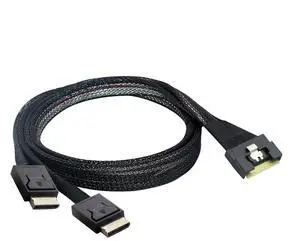 FOR High- ity PCIE Slimline SAS SFF-8654 8i to 2 8611 4i Cables with Antikink/Plug Protection FOR High- ity PCIE Slimline SAS SFF-8654 8i to 2 8611 4i Cables with Antikink/Plug Protection