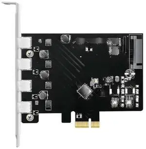FOR Pci-E to dual Type-C USB3.1 Expansion Card 4 Port 5Gbps High-Speed Type C Adapter Card pcie converter tc usb 3.1