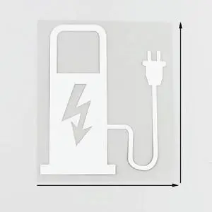EV Electric Vehicle Charging Sticker 12x10cm EV Electric Vehicle Charging Sticker 12x10cm