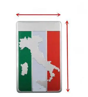 3D Aluminum Italy Flag Badge Sticker 3D Aluminum Italy Flag Badge Sticker