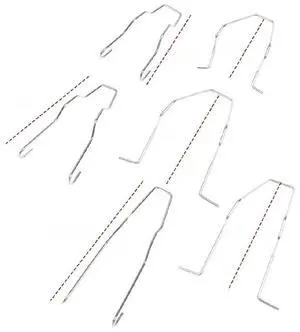 Headlight Bulb Spring Clips H1/H3/H4/H7 6pcs Headlight Bulb Spring Clips H1/H3/H4/H7 6pcs