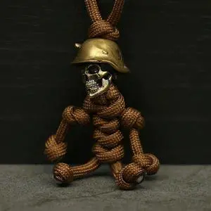 Skull Head Keychain Paracord Pendant Skull Head Keychain Paracord Pendant