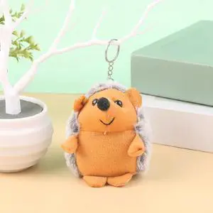 Plush Hedgehog Pompon Keychain Plush Hedgehog Pompon Keychain