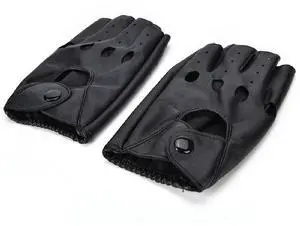 PU Leather Fingerless Driving Gloves PU Leather Fingerless Driving Gloves