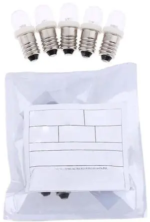 E10 Screw Bulb Indicator Instrument Lamp 5pcs E10 Screw Bulb Indicator Instrument Lamp 5pcs