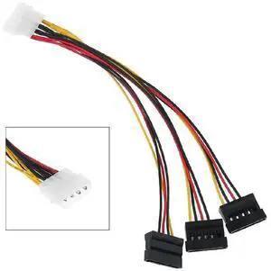4-Pin Molex to 3 SATA Power Cable 4-Pin Molex to 3 SATA Power Cable