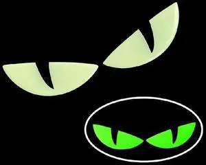 Luminous Devil Eyes Helmet Sticker Luminous Devil Eyes Helmet Sticker