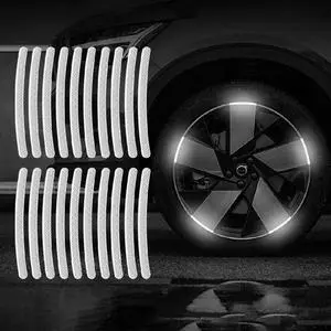 Car Tire Hub Reflective Strips Warning Decals 20pcs Car Tire Hub Reflective Strips Warning Decals 20pcs