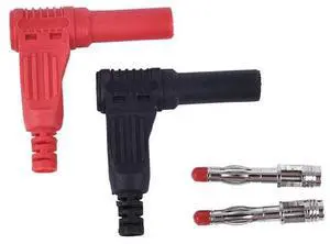 4mm Male Right Angle Banana Plug Connector 2pcs 4mm Male Right Angle Banana Plug Connector 2pcs