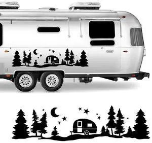 Trees Forest Vinyl Decal for SUV RV Van Trees Forest Vinyl Decal for SUV RV Van