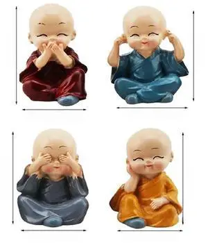 Buddha Statue Kung Fu Monk Car Accessories 4pcs Buddha Statue Kung Fu Monk Car Accessories 4pcs