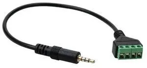 FOR 3.5mm 4 Pin Screw Terminals Balun Cable Gold Plateds Connectors for Stereo Sound Devices 30cm Length FOR 3.5mm 4 Pin Screw Terminals Balun Cable Gold Plateds Connectors for Stereo Sound Devices 30cm Length