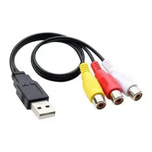 FOR USB Male to 3RCA Female Adapters Cable High Fidelitys AV Transfer Cable FOR USB Male to 3RCA Female Adapters Cable High Fidelitys AV Transfer Cable