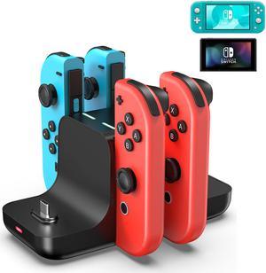 6 in 1 Switch Charger for Nintendo Switch, Multifunction Charging Docking Station Stand for Nintendo Switch Switch Lite Console, Joy Cons, Switch Pro Controller