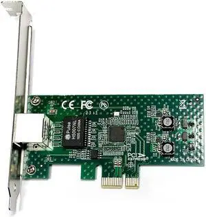 Jicheng Gigabit Ethernet PCI-e x1 Lan Card Network Interface Network Adapter Single RJ45 Port 10/100/1000Mbps Compatible Intel EXPI9301CTBLK 82574L Desktop