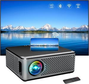 Jicheng LED Projector TV Projector with WiFi and Bluetooth,Mini Projector Android11 HD 1080p Native,16000 lumen Game Video Smart Projector No Need TV Stick for Home Cinema TV Watching