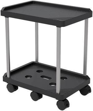 Jicheng Desktop Computer Tower Stand PC Tower Stand 2 Tier CPU Holder Stand with Wheels Mobile Computer Tower Cart Rolling PC Stand Floor for Fax Home Office