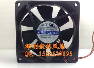 Jamicon JF0825S1M F1 DC 12V 0.15A 80x80x25mm 2-wire Server Cooling Fan