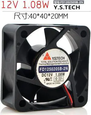 Y.S TECH FD1202505B-2N Server Cooling Fan DC 12V 1.08 40x40x20mm 2-wire