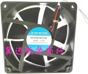 Globe Motors D47-B15A-05T3-100 Server Cooling Fan DC 24V 0.4A 120x120x38mm 2-wire