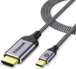 AYA 10Ft (10 Feet) USB-C to HDMI (4K@60Hz) Cable (Thunderbolt Compatible)  with Audio Output for Macbook, Chromebook, Surface Book 