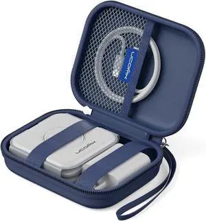 UCOMX Hard EVA Travel Case for 3 in 1 Wireless Charger - Portable Waterproof Storage Bag with Zipper, Soft Durable Blue Pouch for Foldable Charger and Cable (Box Only)