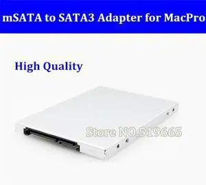 7mm mSATA 52Pin to 2.5 SATA3 22pin Hard Drive HDD Tray Carrier Sled Bracket Conversion kit For MacPro/Windows