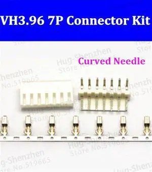 Wholesale VH3.96 connector spacing 3.96MM A curved needle male and female socket plug + terminal pinsVH3.96-7PIN 7-Pin