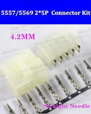 10pcs 5557 5569 connector 10p 2 *5p 4.2mm double pin looper