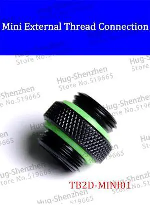 Barrow G1 / 4 "Black mini dual external thread connection MINI Nipple water cooling PC accessories TB2D-MINI01