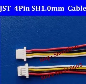30pcs Micro JST SH 1.0mm Pitch 4-Pin Female Connector with Wire 100mm 4pin jst connector