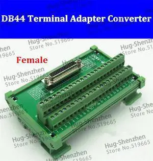DB44 D-SUB DR-44 44 pins DR44 Female 44pin port  din rail mounting Terminal block adapter converter PCB board Breakout 3 row