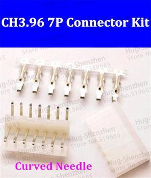CH3.96 connector 3.96MM 90 degree Curved male and female socket connector plug + + Terminal pins Block CH3.96-7Pin 7-Pin