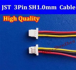 sale 100pcs/lot Micro JST SH 1.0mm Pitch 3-Pin Female Connector with Wire jst 3pin connector 100mm 28#