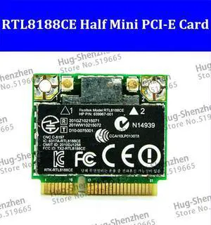 High Quality RTL8188CE Half Mini PCI-E wireless card For HP Pavilion Wireless-N WiFi Card 802.11 b/g/n 640926-001 639967-001