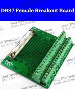 1pcs  DB37 D-Sub Mount Interface Module , DB37 female terminal connector Breakout Board