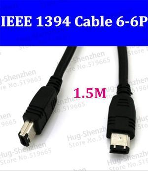 wholesale IEEE 1394 Cable 6Pin to 6 Pin  Firewire 400 to  400 1394b 1.5M Black