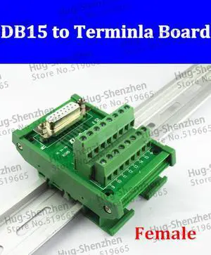 DB15 female D-SUB 15 Pin Port Signals Breakout PCB Board Screw terminal Adapter connector DR15 with housing