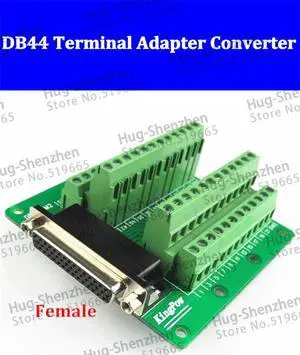 DB44 D-SUB DR-44 44 DR44 DB 44 pins Female 44pin port  Terminal block adapter converter PCB board Breakout 3 row