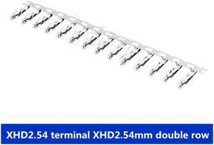 XHD2.54 terminal XHD2.54mm pitch plug spring reed double row 2.54 cold press terminal wiring plug terminal