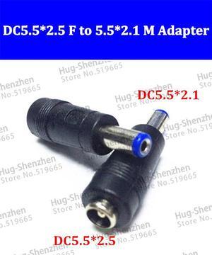 DC5.5*2.5 female to DC5.5*2.1 male notebook/laptop power connector adapter for Computer repair----10pcs/lot