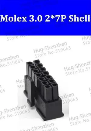 5557 Wholesale 200PCS Molex 3.0mm 2*7p 14Pin 43025-1400 Male Power Connector Housing 3.0mm Plastic Shell